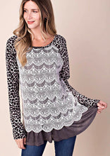 Load image into Gallery viewer, Leopard Lace Top