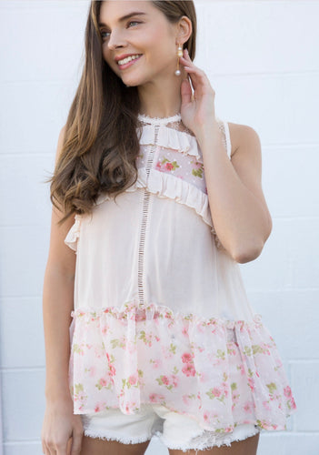 Blush Floral Top