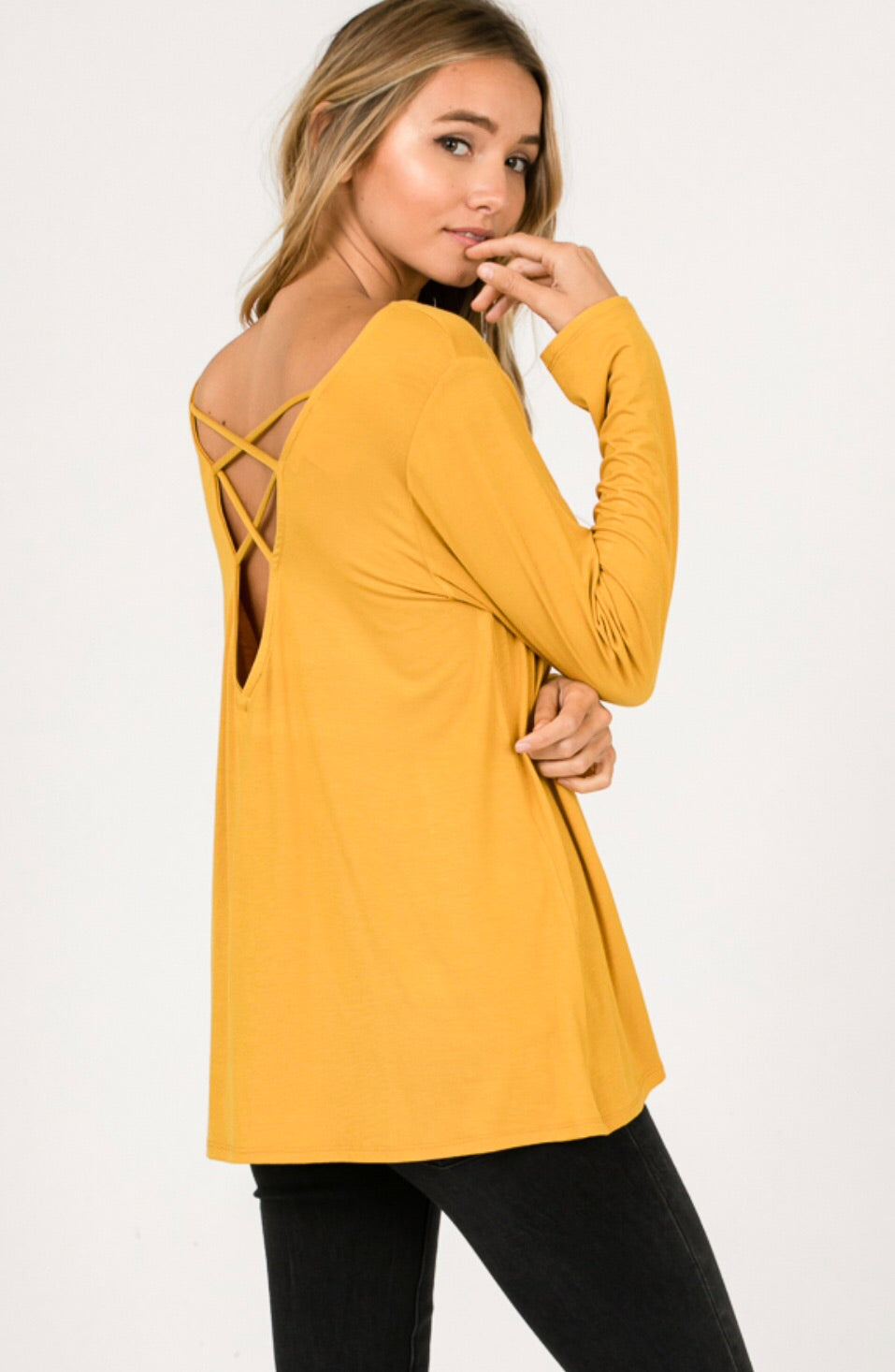 Harvest Gold Criss Cross Top